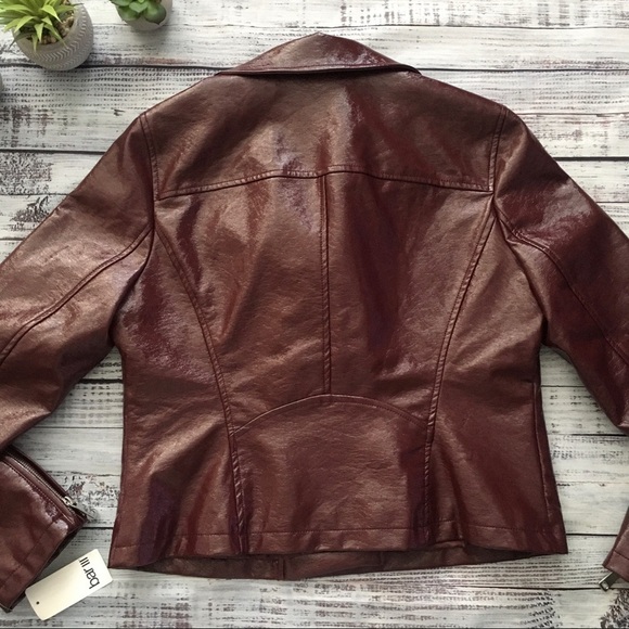 Patent Faux Leather Moto Jacket - Picture 5 of 6